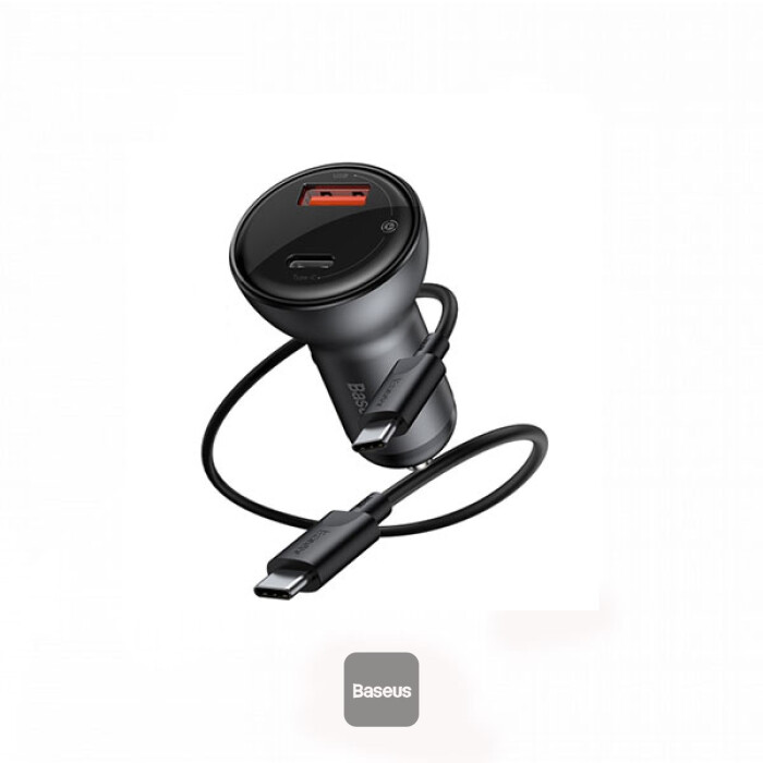 Baseus Digital Display PPS شاحن سيارة شاحن سريع مزدوج 45 وات