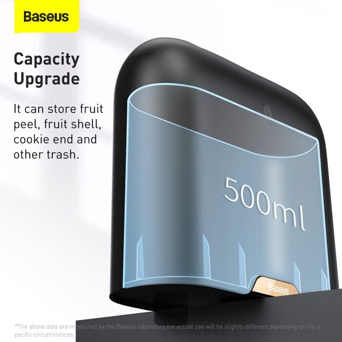 Baseus Smart Cleaner Auto Car Trash Can (Free Trash Bags 2 Rolls/60 Each) Black