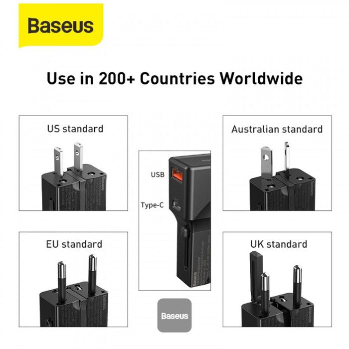Baseus 11 conversion plug PPS 6 USB and Type