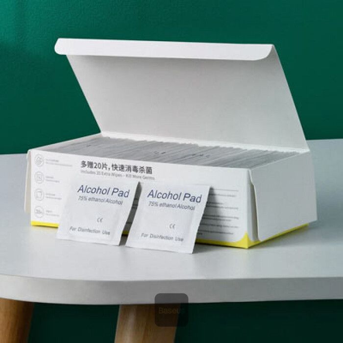 Baseus Disposable Alcohol Prep Pad 100+20 Pcs