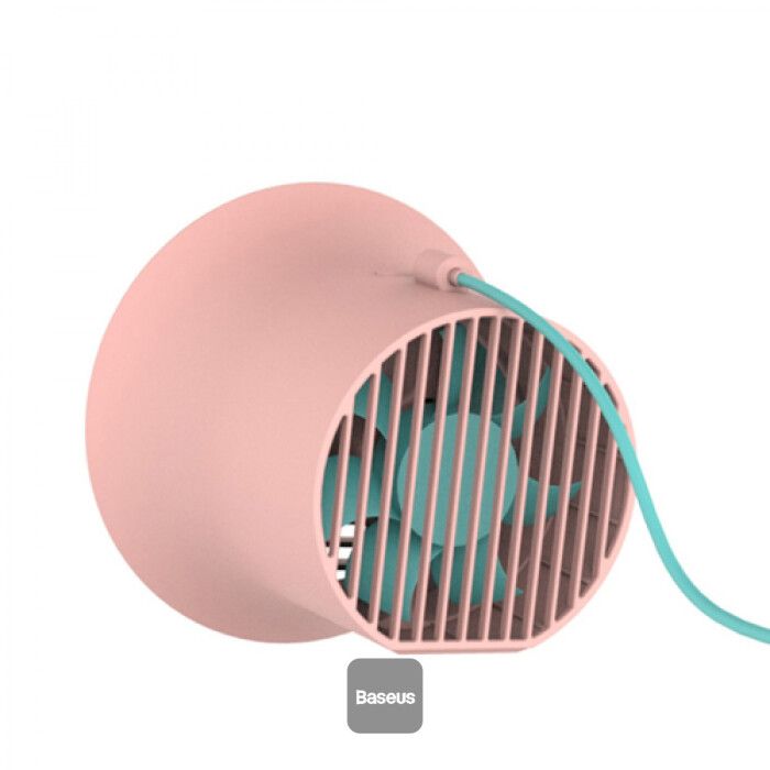 Baseus Small Horn Desktop Fan Pink – Dual