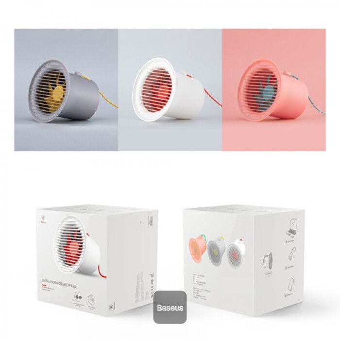 Baseus Small Horn Desktop Fan Pink – Dual