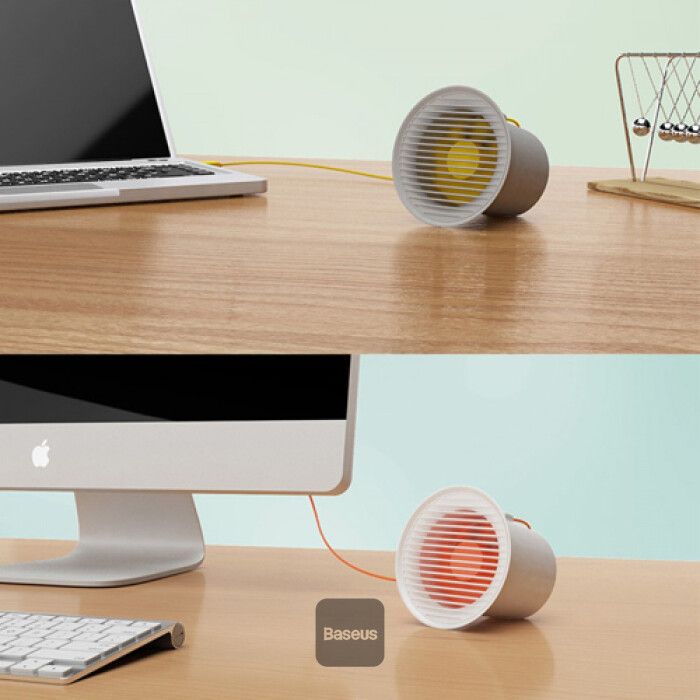 Baseus Small Horn Desktop Fan Pink – Dual