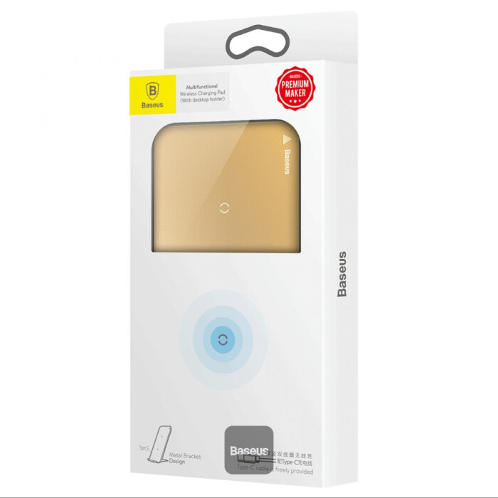 Baseus multifunctional wireless charging pad for phone with desktop holder（With Type