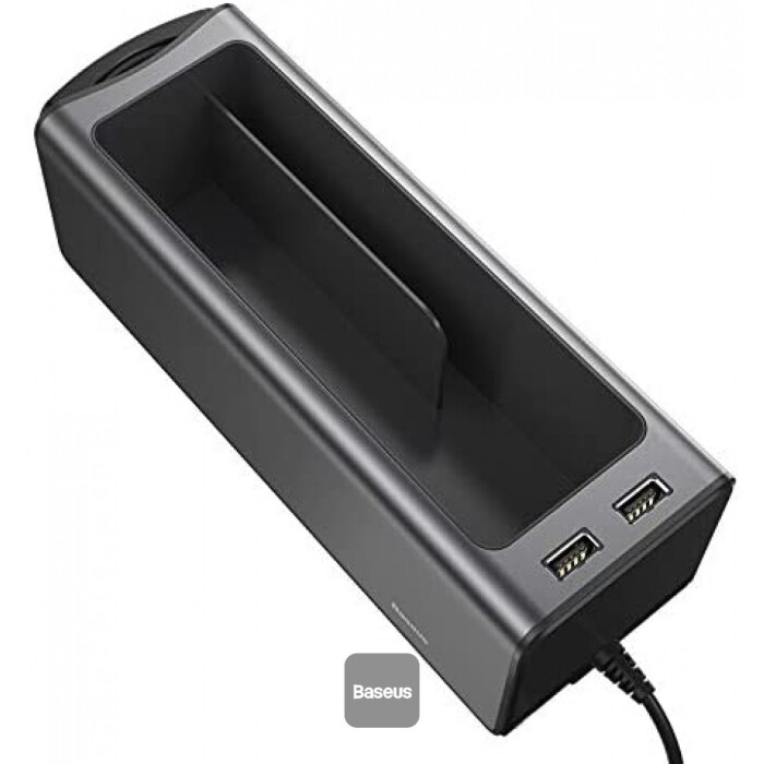 BASEUS Deluxe Metal Armrest Console Organizer[Dual USB Power Supply]