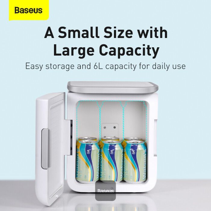 Baseus 6L Igloo Mini Fridge For Students Cooler and Warmer Refrigerator Home Use Ice Box Summer Mask