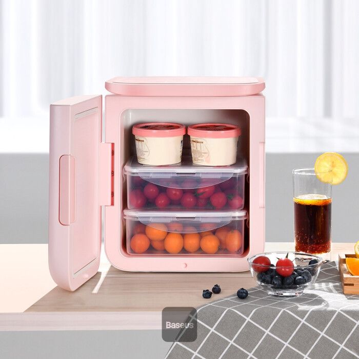 Baseus 6L Igloo Mini Fridge For Students Cooler and Warmer Refrigerator Home Use Ice Box Summer Mask