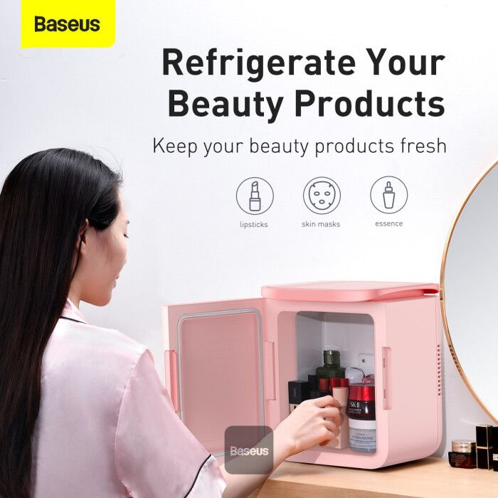 Baseus 6L Igloo Mini Fridge For Students Cooler and Warmer Refrigerator Home Use Ice Box Summer Mask