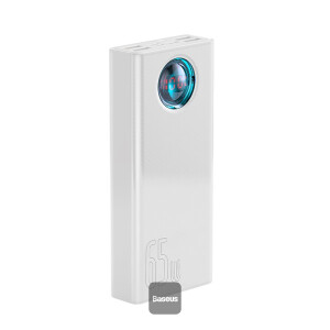 Baseus Amblight Digital Display Quick Charge Power Bank 30000mAh 65W - White