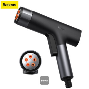 Baseus Garden Hose Nozzle, Metal Handheld hose nozzle sprayer, ABS Non-slip Ergonomic Grip, 5 Watering Patterns water hose nozzle