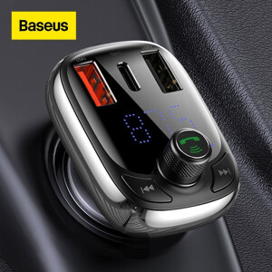 Bluetooth FM Transmitter Car MP3 Player Handsfree Wireless Radio Audio Adapter with USB Disk/SD Card - Quick Charger 4.0