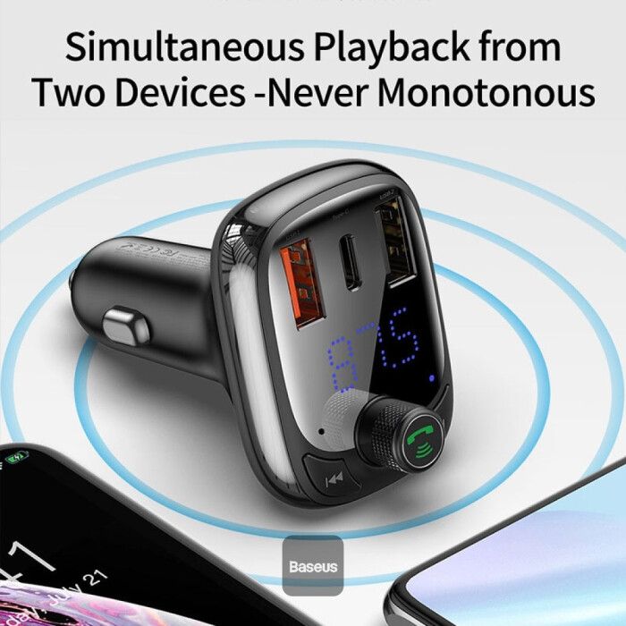Bluetooth FM Transmitter Car MP3 Player Handsfree Wireless Radio Audio Adapter with USB Disk/SD Card