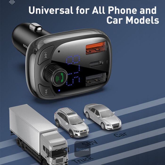 Bluetooth FM Transmitter Car MP3 Player Handsfree Wireless Radio Audio Adapter with USB Disk/SD Card