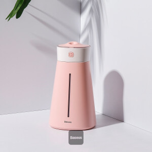Baseus Cool Mist Slim Waist Humidifier, Mini Car Humidifier, USB 380ml Small Humidifier, Mini Humidifiers for Bedroom, Small Humidifiers with Night Light, USB Plant Humidifier, Humidifier for plants / Baby Room / Car and more 380 ml 10 W DHMY-B04 Pink/Silver