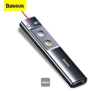 Baseus Laser Wireless Presenter Orange Dot Remote controller Red Laser Pointer, Media Control and Intuitive Slideshow Controls