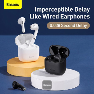 Baseus True Wireless Earphone Bluetooth Bowie E8 Low Latency Earphone ENC Dual-device Earbuds Support Anti-lost for Sports Black