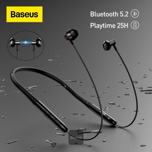 Baseus Bowie P1 Neckband Earphone Bluetooth 5.2 Magnetic Adsorption Wireless Headphone Hanging Neck In-Ear Hifi Music Game Sports Earbud