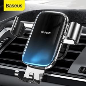 Baseus Gravity Car Phone Holder for Samsung Universal Car Air Cent Vent Mount Smartphone Metal Car Charging Stand Phone Holder