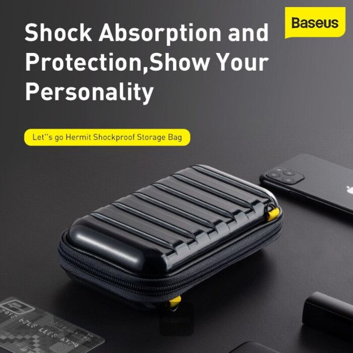 Baseus Let&#039;&#039;s go Hermit Shockproof Storage Bag Black