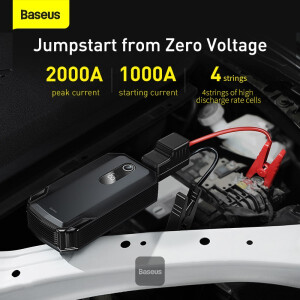 Super Energy Max Car Jump Starter 8.0L Gas 4.0L Diesel Engine 12V Portable Power Pack Automotive Battery Booster Charger with USB Port Smart Jumper