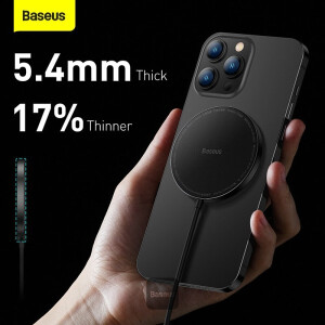 Baseus Simple Mini2 Magnetic Wireless Charger 15W ( For iP 12/13) Black