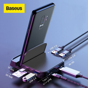 Baseus Mate Docking Type-C Mobile Phone Intelligent HUB Docking Station Pro Black