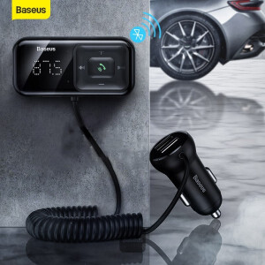 Baseus T typed S16 wireless MP3 car charger - Wireless Handsfree Car Kit Aux Audio MP3 Player Quick Charger