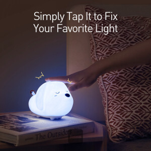 Baseus Cute series doggie silicone night light White