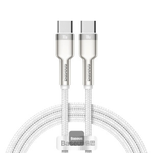 Baseus Cafule Series Metal Data Cable Type-C to Type-C 100W (1M) White