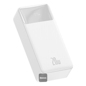 BASEUS Bipow Digital Display Power Bank 30000mAh 20W Portable Phone Charger White