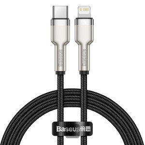 Baseus Cafule Series Metal Data Cable USB to IP PD 20W (1m) Black