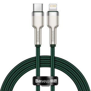 Baseus Cafule Series Metal Data Cable USB to IP PD 20W (1m) Green