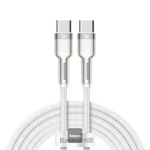 Baseus Cafule Series Metal Data Cable Type-C to Type-C 100W (2m) White