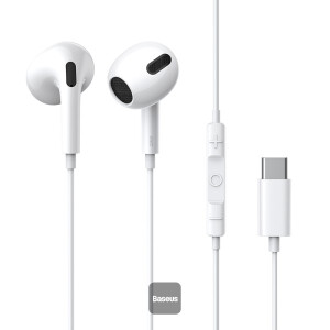 Baseus Encok Type-C lateral in-ear Wired Earphone C17 White