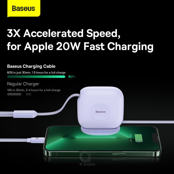 Baseus Traction Series Retractable 3-in-1 Fast Charging Cable 100WBaseus Traction Series Retractable 3-in-1 Fast Charging Cable 100W