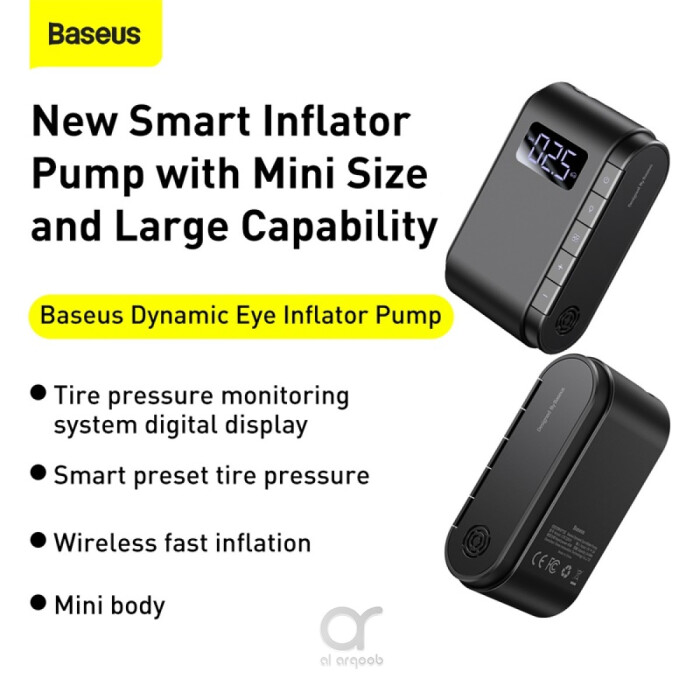 BASEUS Dynamic Eye Inflator Pump Motorcycle Bicycle Tire Inflatable Digital Portable Electric Auto Pump
