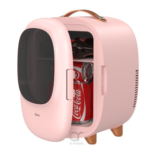 Baseus Mini Car Fridge Portable Refrigerator 8L Freezer Heating Fridge Compressor Quick Cooling Pink