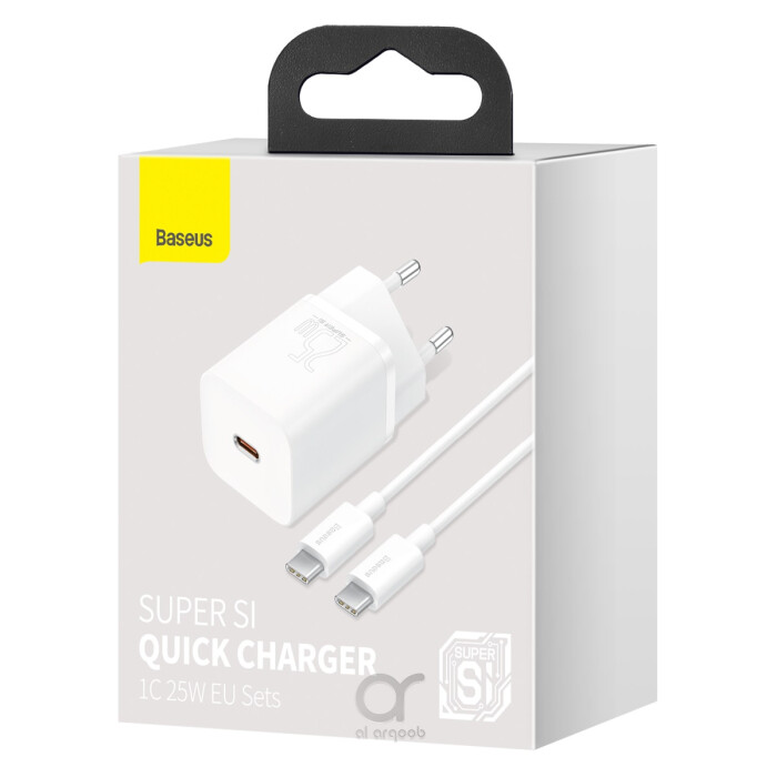 Baseus Super Si Quick Charger 1C 25W EU Sets (Cable TYPE
