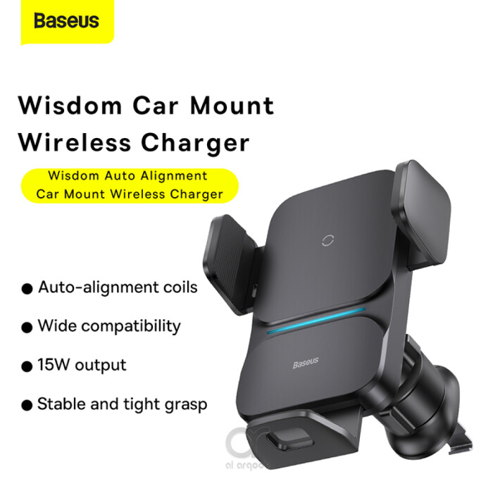 Arqoob - Wisdom Auto Alignment Car Air Vent Mount Wireless Charger (Qi -  15W)