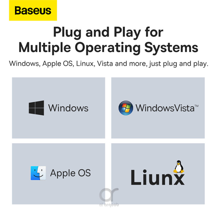 Baseus Lite Series 4-Port Type-C Hub Adapter (USB-A to USBBaseus Lite Series 4-Port Type-C Hub Adapter (USB-A to USB3.0*4) White.0*4) White