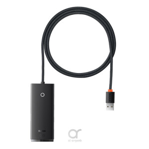 Baseus Lite Series 4-Port Type-C Hub Adapter (USB-A إلى USB3.0 * 4) أسود