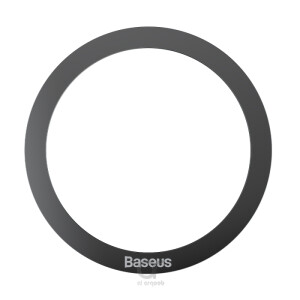 BASEUS Halo Series 2Pcs/Pack Magnetic Metal Ring Ultra Thin Adhesive Phone Holder Plate - Black