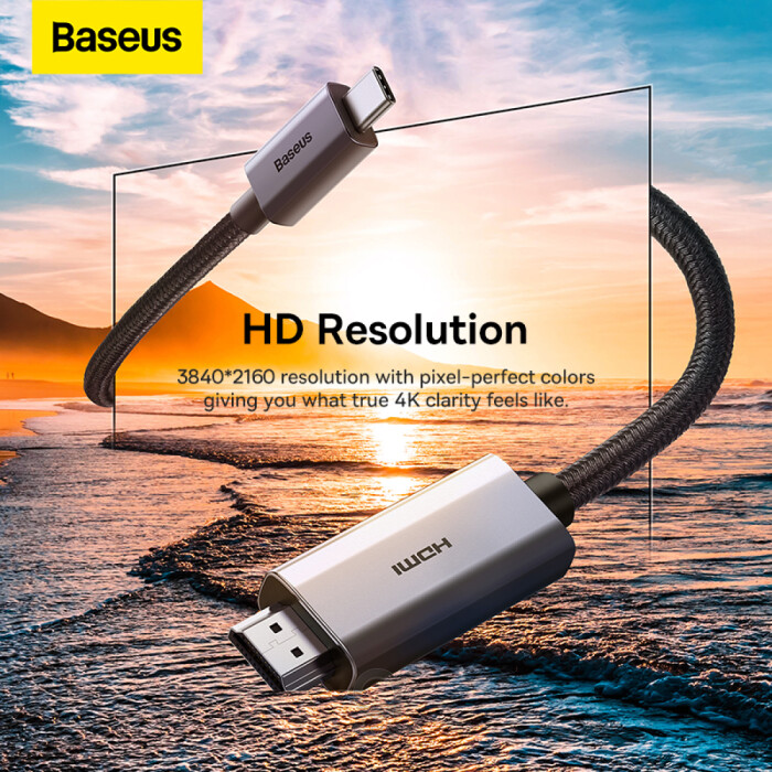 CABLE HDMI 3M 4K V2.0 BASEUS CAKGQ-C01, cable hdmi 3m 4k