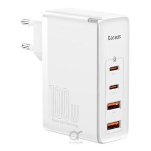 Baseus GaN2 Pro 100W 2 x USB + 2 x Type-C Ports Quick Charger with Type-C Cable, EU Plug white