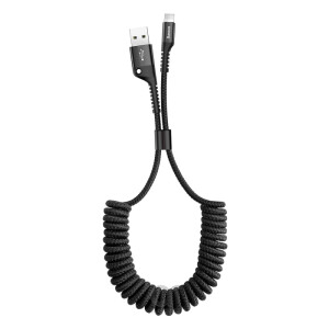 Baseus Fish eye Spring Data Cable USB to lightning 1m Black