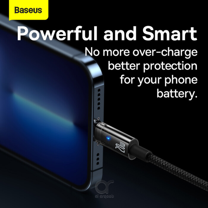 Baseus Cable Type-C to Lightning Explorer Series Auto Power-Off Fast Charging Data PD Cable Type-C to IP 20W 1m Black
