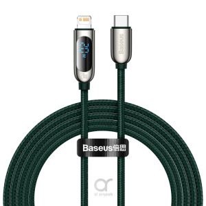 Baseus 20W USB-C /Type-C إلى 8 دبوس كابل بيانات شحن سريع ، طول الكابل: 2 متر أخضر داكن
