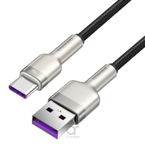 Baseus Cafule سلسلة كبل البيانات المعدنية USB إلى النوع C.