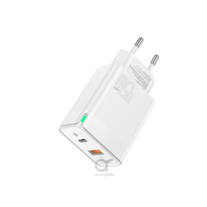 BRAVE 45W GaN Type-C + USB-A Fast Charger Smart & Safe Protection Chip EU(Type-C to Lightning Cable)