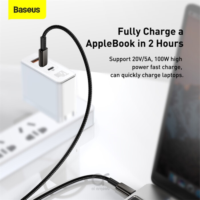 Baseus Tungsten Gold Fast Charging Data Cable Type-C to Type-C 100W 1M